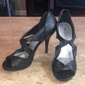 Madeline girl black cut out stilettos